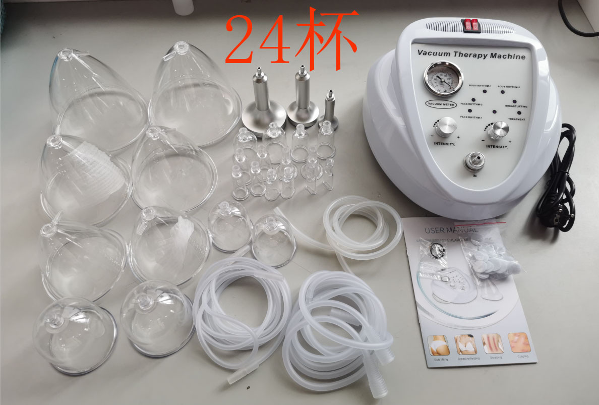 Dispositivo de belleza eléctrico transfronterizo para el cuidado de la zona de los senos, instrumento de belleza de alta succión para ventosas y gua sha con 30 ventosas.