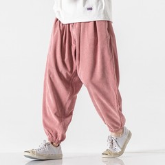 国境を越えた対外貿易のコーデュロイのズボンの男性のゆるい提灯のカジュアルなズボンの太った人は太って大きいサイズの潮流のハーレムのズボンをプラスします。