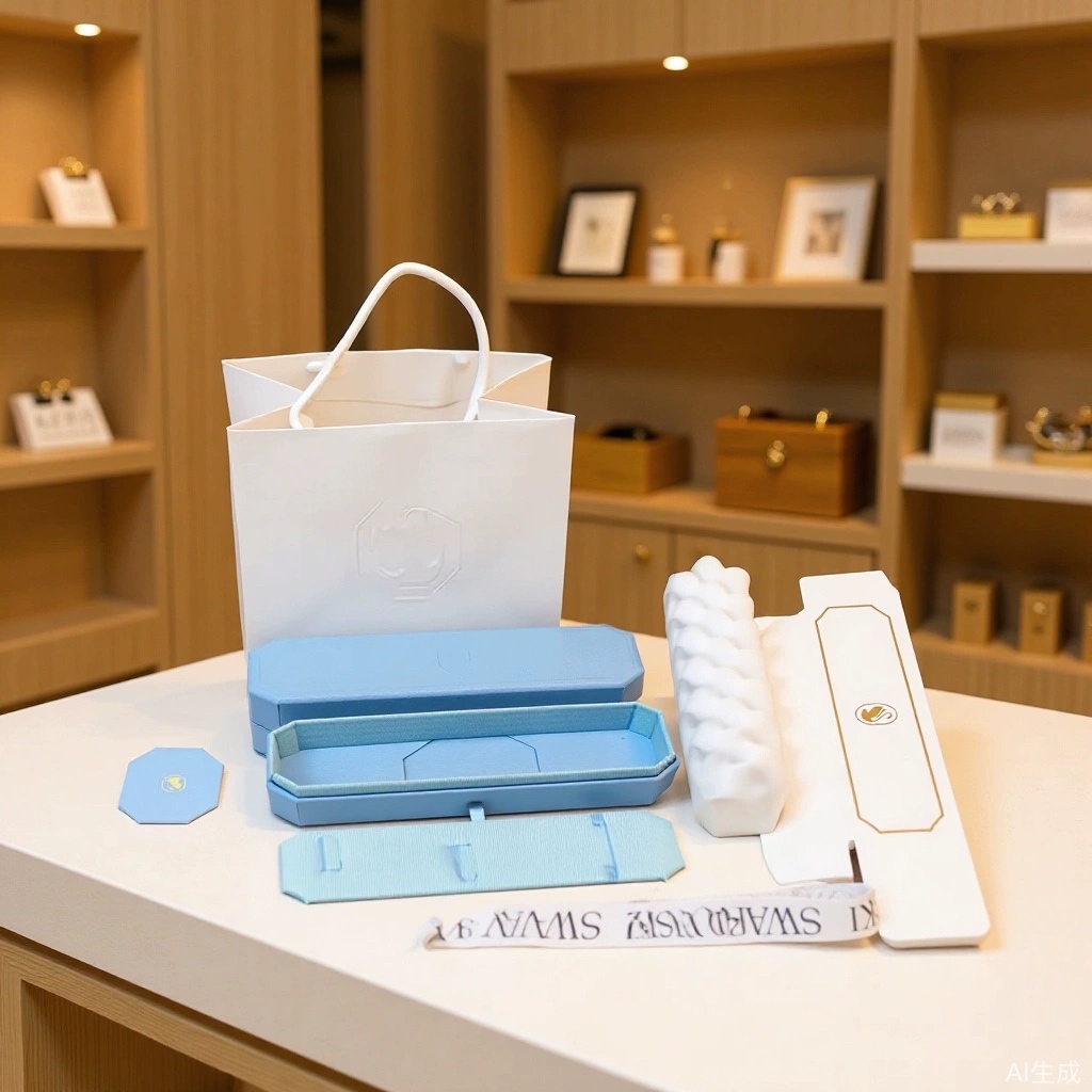 Swarovski New Jewelry Box Swan Yellow Bracelet Ring Blue Packaging Box Swarovski Ring Counter Wholesale