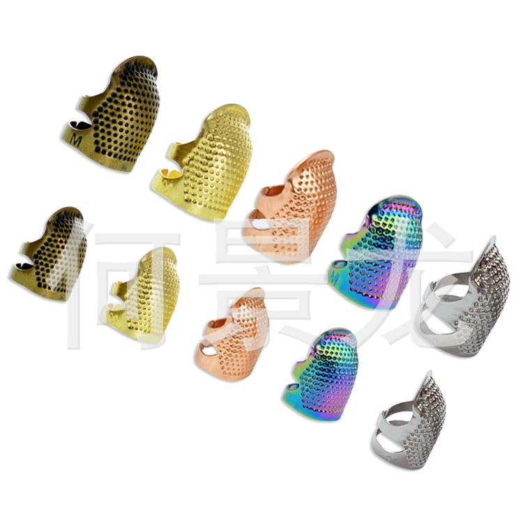 Утолщенная Регулируемая манжета Медные швейные инструменты Наперсток для вышивки крестиком Медный наперсток в стиле ретро