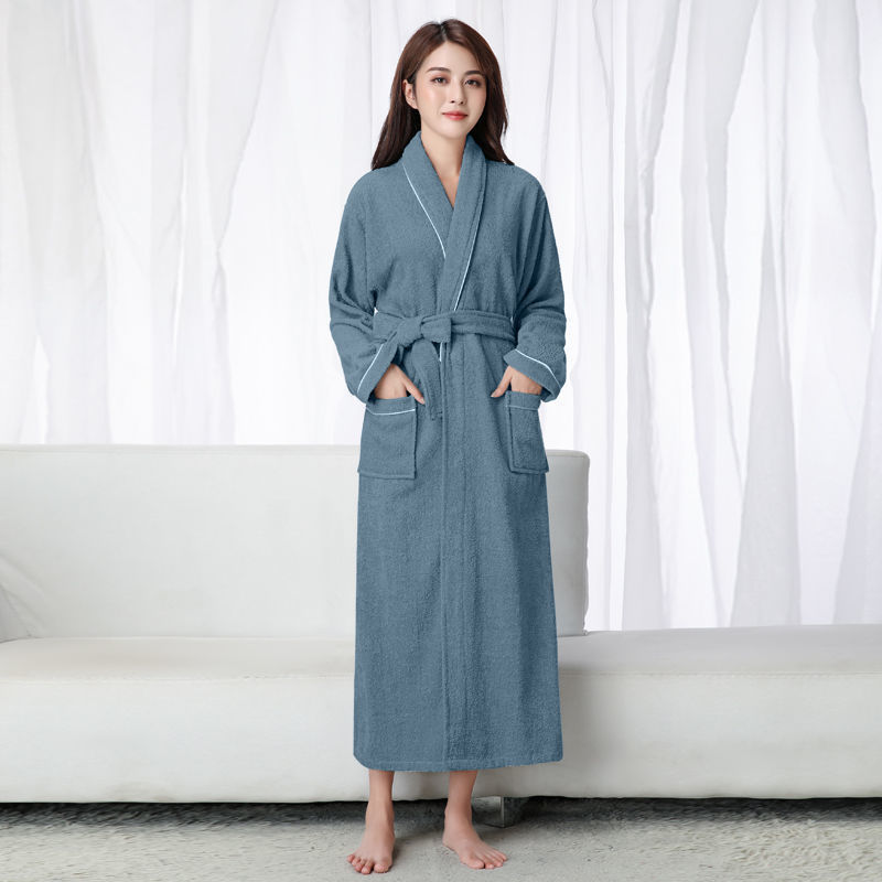 (2개) 목욕 가운 수건 소재 목욕 가운 남녀 확장 병원 잠옷 호텔 커플 학생 땀 김이 봄 여름 제조 업체