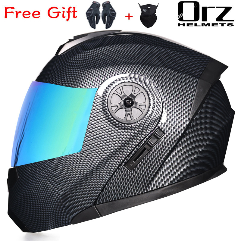 ORZ Casco de coche eléctrico Casco completo gris para hombres y mujeres Casco completo Casco pequeño Casco de cuatro estaciones Casco completo sin motocicleta