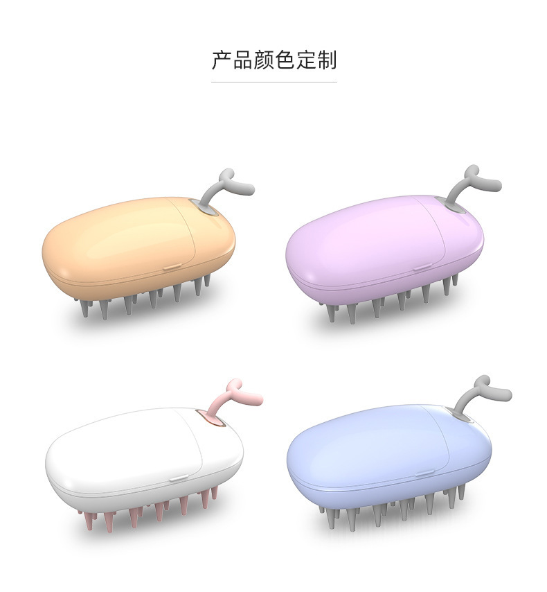 头皮按摩梳 头皮上药护发 按摩护发 硅胶按摩梳上药器 按摩梳子05