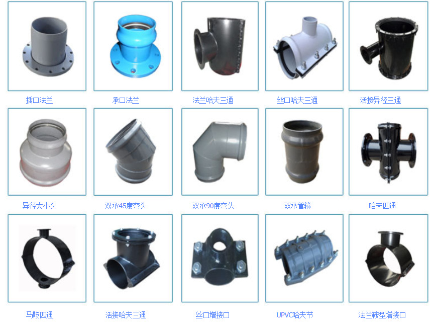 DN600*200灰色钢塑管密封圈式承口三通 UPVC管双承口法兰转换三通-阿里巴巴