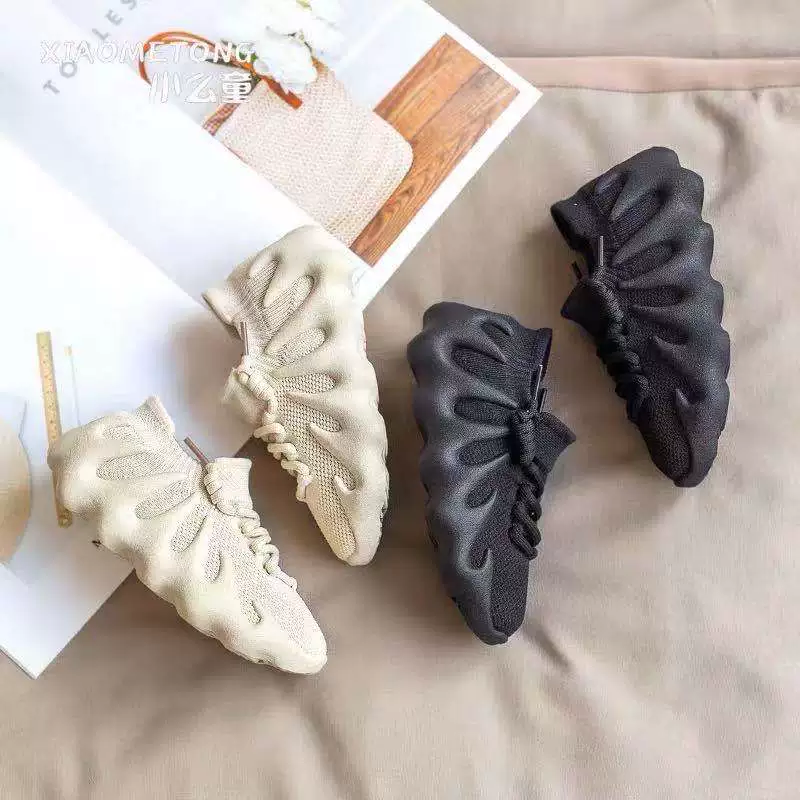 Обувь для мальчиков Летние тонкие 2021 Новые Детские кокосовые туфли Черные кроссовки с дышащей сеткой Модные