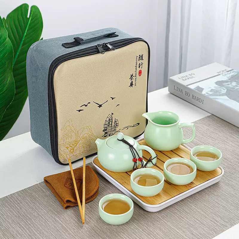 定窑西施壶便携旅行套装家用简约商务活动伴手礼开业礼品加印logo