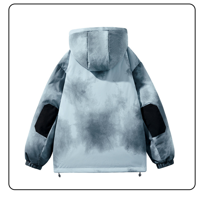 Veste à capuche multicolore polyvalente et chaude à col montant pour homme, nouvelle collection hiver 2024_voghion.com