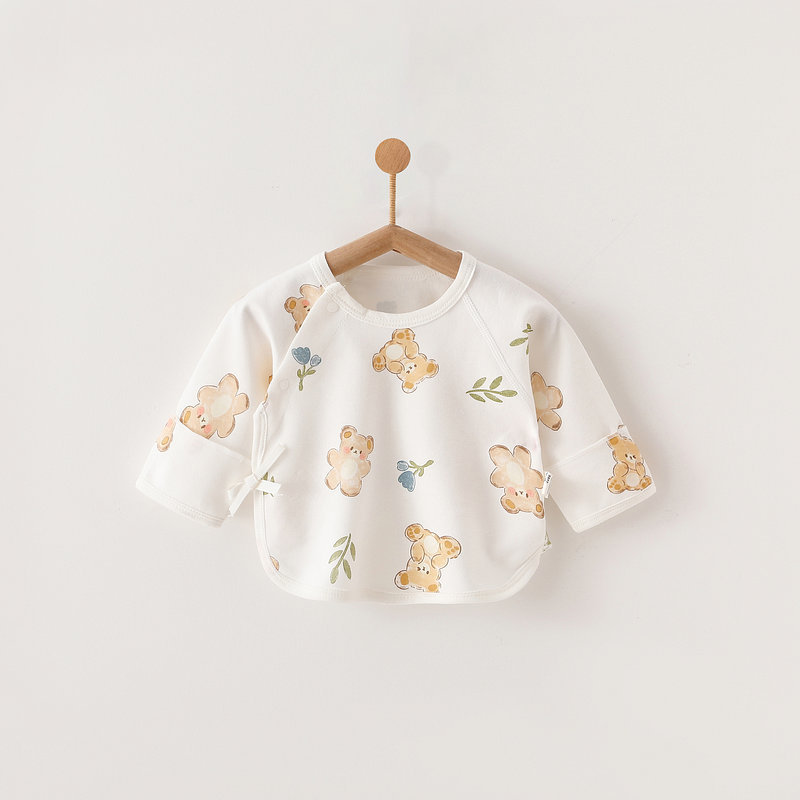 6320 floral bear (grade a pure cotton, seamless) / 52 (newborn)