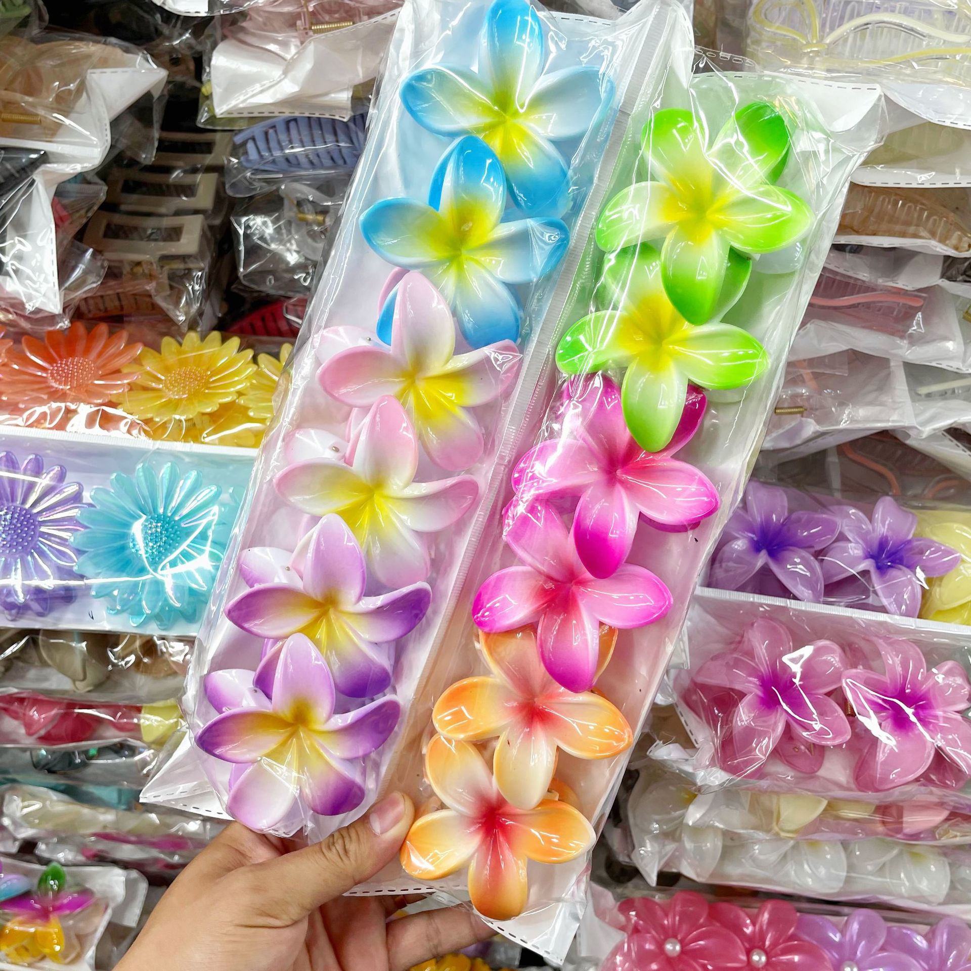 Europa y los Estados Unidos explotaron 8CM huevo flores clip de cabello de alta calidad para mujeres agarrar el cabello de tiburón color caramelo transfronterizo agarrar clip de cabello