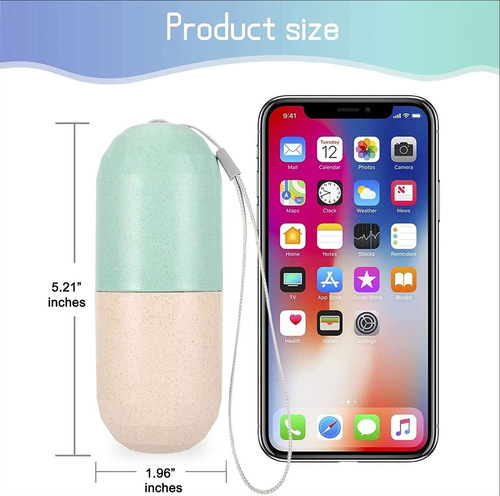 Amazon Best Selling Grain Wheat Portable Medicine Box Sealed 7 Days Medicine Box Portable Waterproof Travel Capsule