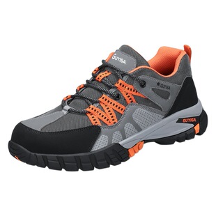 Safety Shoes Men's Breathable Anti-smashing Anti-piercing Steel Toe Shoes Waterproof Wear-resistant Anti-slip Work Lightweight Sports Safety Shoes