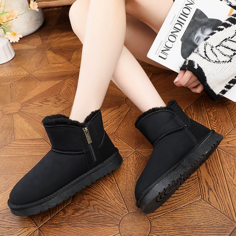 2024 новые снежные сапоги женский утолщенный водонепроницаемый анти-обрастание плюс бархатные ватные сапоги женский зимний северо-восточный хлопок обувь нескользкая и теплая
