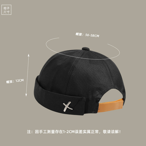 Landlord hat for women spring and summer niche new street versatile trend painter hat hip-hop retro face-showing small melon skin hat for men