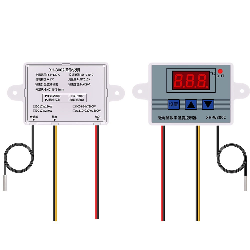 W3002 микрокомпьютер цифровой регулятор температуры цифровой дисплей электронный регулятор температуры 0.1 точность контроля температуры переключатель