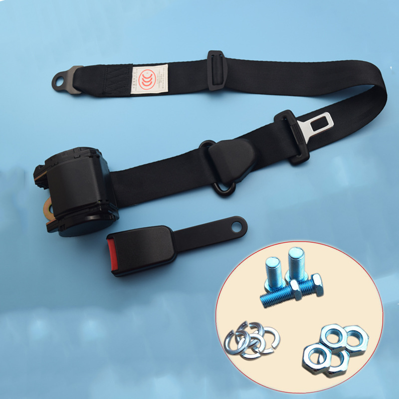 Car Seat Belts for Buses, Trucks and Buses, Automatic Retractable Three-Point Main and Passenger Seat Belts Including Emergency Locking Seat Belts