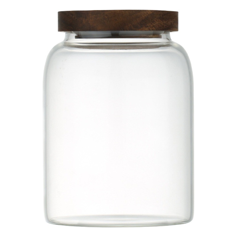 Gran capacidad Acacia tetera con tapa de madera hogar cocina granos tarro de almacenamiento con tapa sellada frasco pequeño