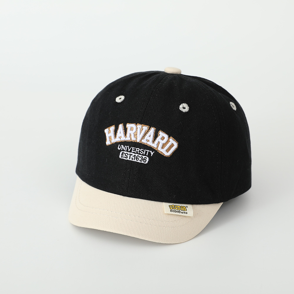 Sombreros para bebés primavera y otoño delgados sombreros de lengua de pato letras coreanas para niños y niñas sombreros de béisbol protectores solares con bordes suaves