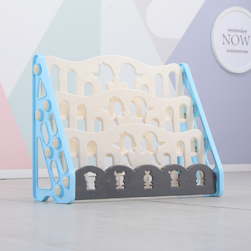 Estantería de juguete para bebés para niños estantería de libros de fotos de acabado de piso para niños gabinete de almacenamiento grande multicapa para bebés