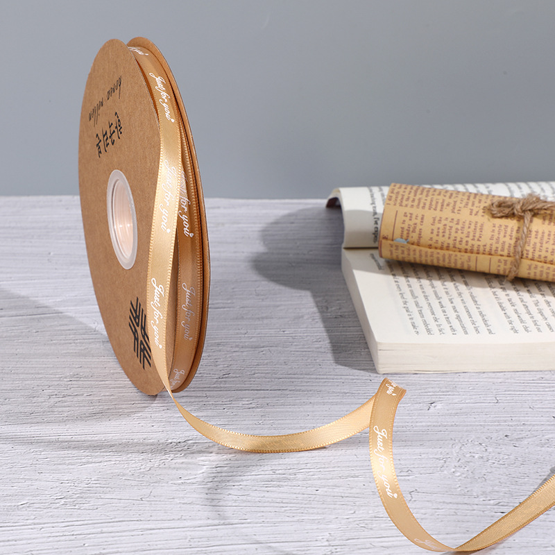 1cm Inglés flores de poliéster con ramo de la torta de La Flor caja de regalo cinta de embalaje cinta postres cinta al por mayor