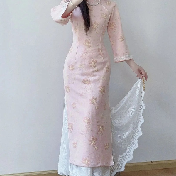[Cheongsam petticoat] Factory direct sales imitation lace bottom…