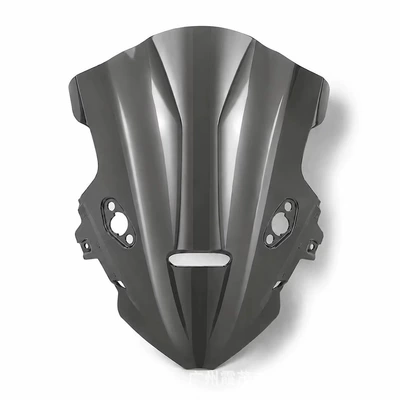 Suitable for CFMOTO 675SR 675SS 675SR-R modified front windshield, racing heightened deflector, non-destructive installation (Motorcycle front windshield) - gray