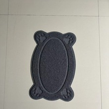 PVC骨型脚印宠物餐垫 糖果色狗碗垫子 猫砂盆垫子