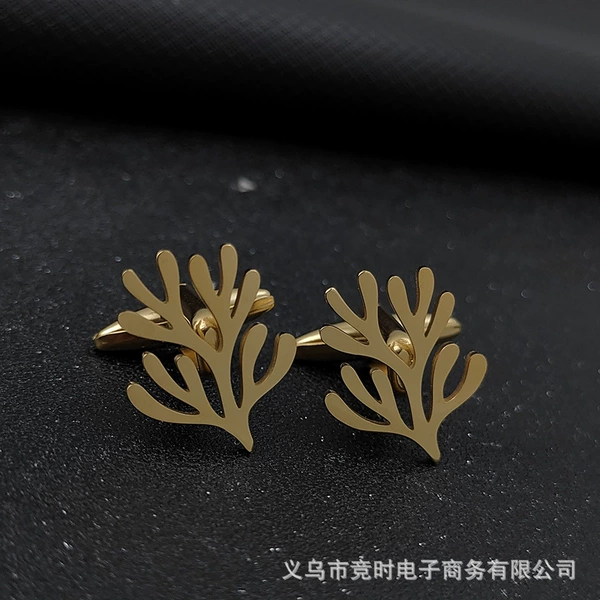 Gold - 1 pair of cufflinks