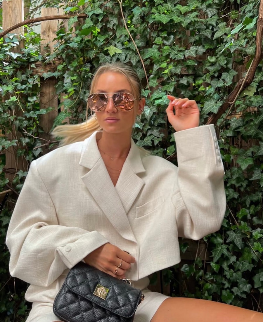 GraceChic 2022 Autumn New European And American Women's Fashion Long Sleeve Blazer High Waist Short Sexy Hot Girl Outfit Wholesale_voghion.com