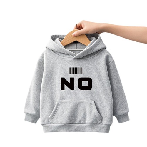Autumn/Winter 2024 New Fashion Trendy Warm Fleece Thick Pure Cotton Hooded Sweatshirt for Boys Girls Middle and Large Children