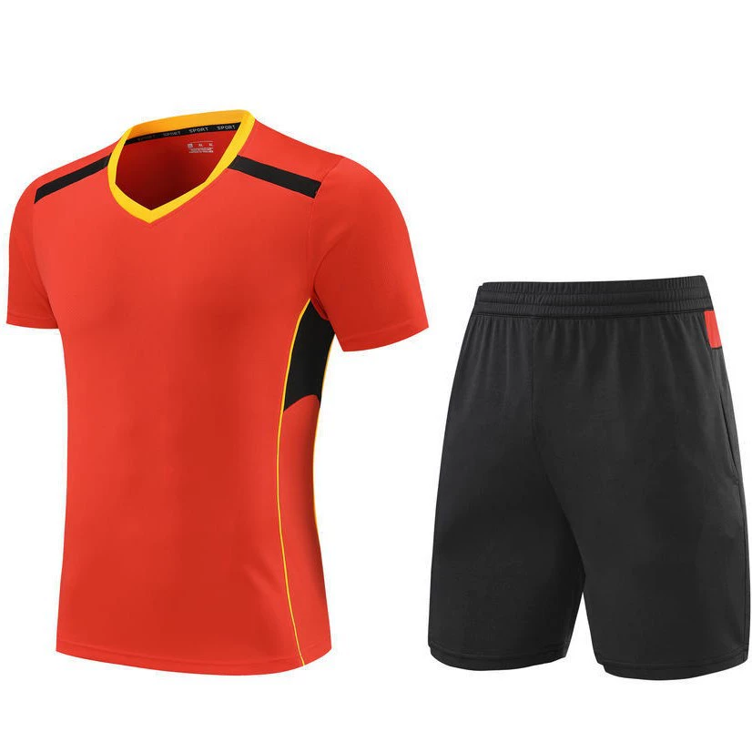 Hengleda 2025 новый цветовой костюм с V-образным вырезом для волейбола костюм для взрослых детей быстрый сухой дышащий с короткими рукавами тренировочный костюм