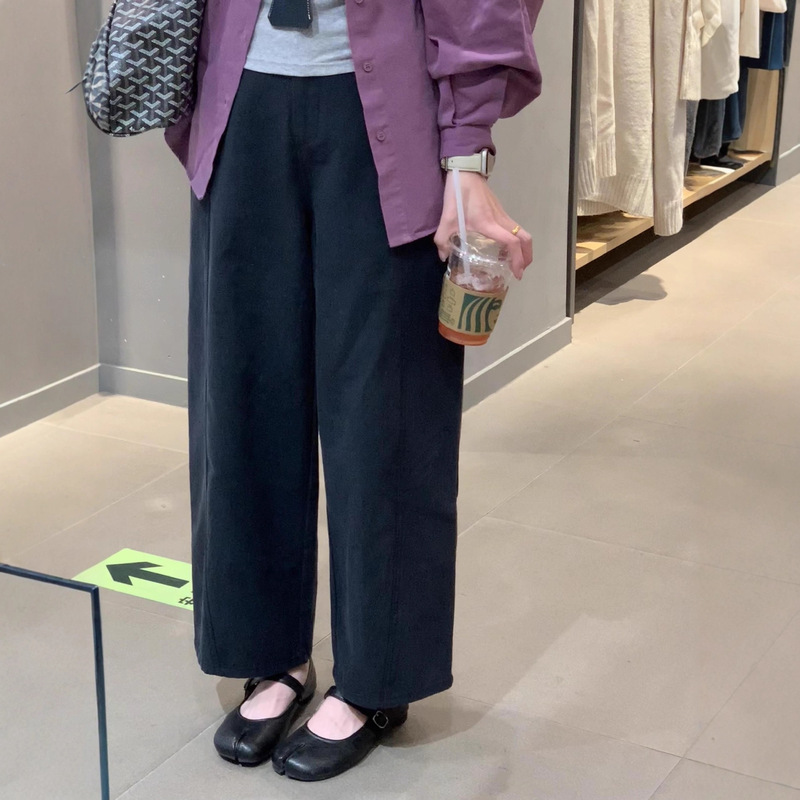 九分休闲直筒裤女大码秋季2025新款胖妹妹mm宽松显瘦工装阔腿裤子|undefined