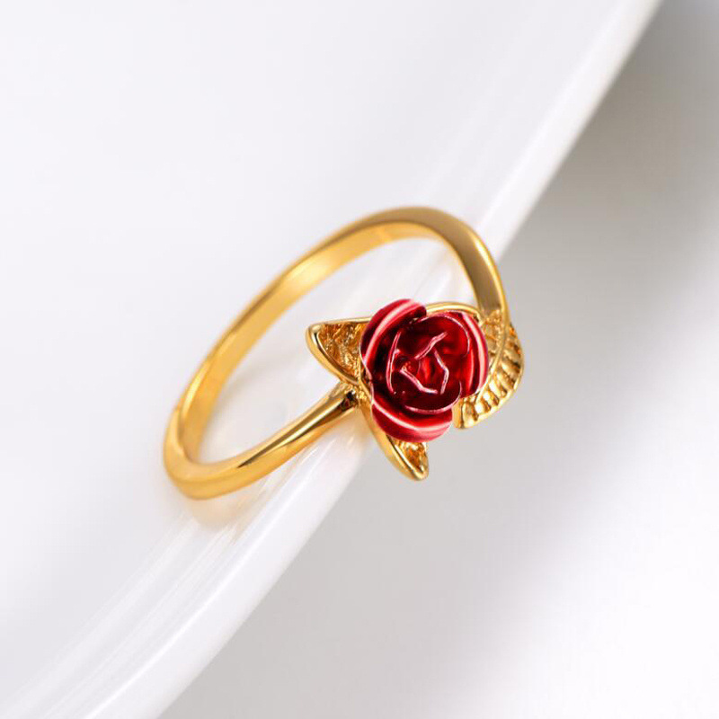 Fashion Flower Alloy Plating Womenu0027S Open Ring 1 Piece