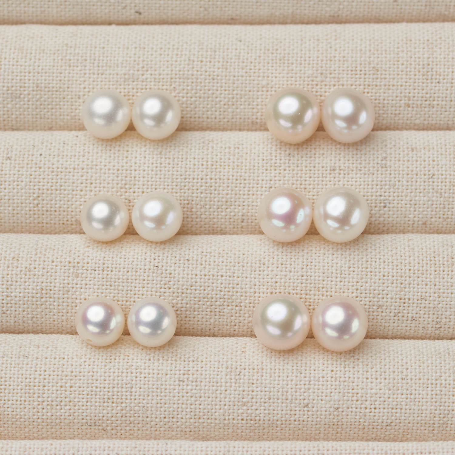 Organic round beads handmade