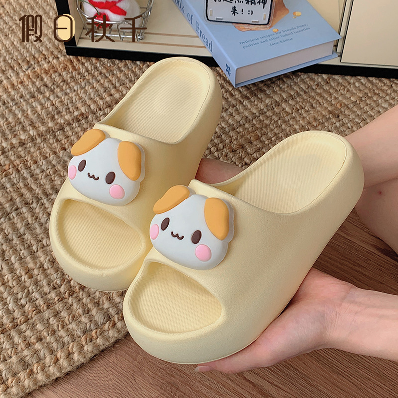 2026 New Marshmallow Cat EVA Thick-Soled Slippers for Women, Summer Outdoor Soft-Soled Home Non-Slip Indoor Sandals