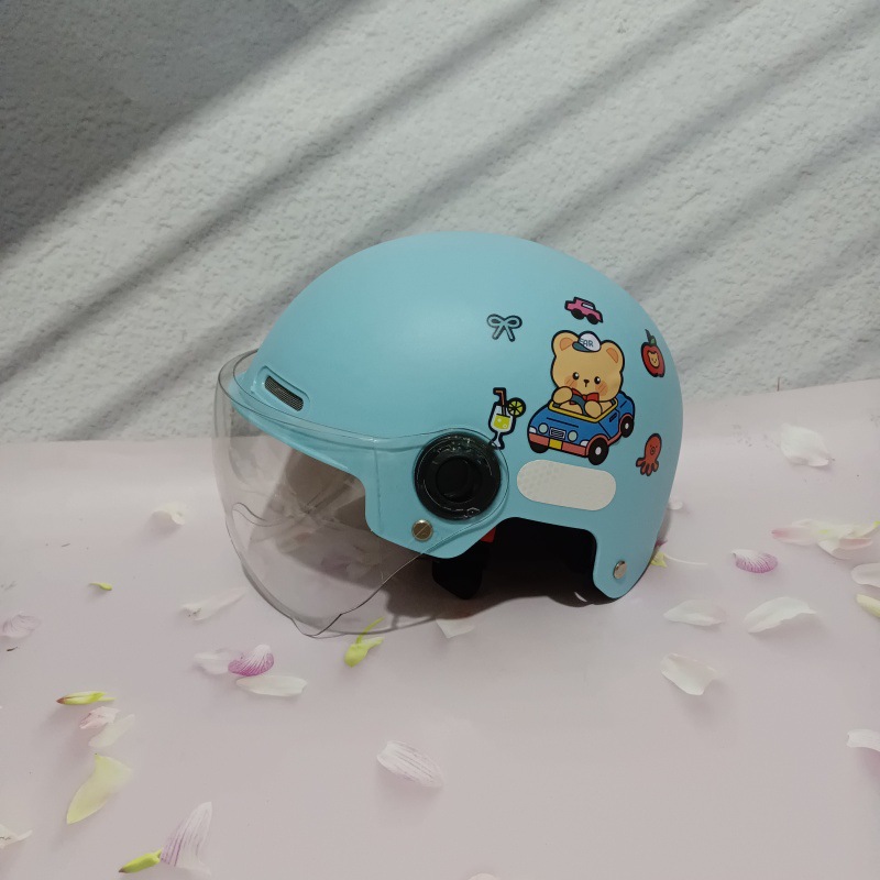 3C Children Summer Helmet Electric Motorcycle Riding Protection 7-15 Years Old Summer Primary School Boys and Girls Safety Helmet