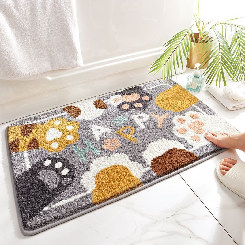 3d Illusion Bathroom Mat, Soft Absorbent Quick Dry Non-slip Rug_voghion.com