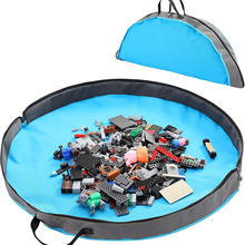 亚马逊跨境热销乐高积木玩具游戏垫带拉链玩具收纳袋折叠手提收纳