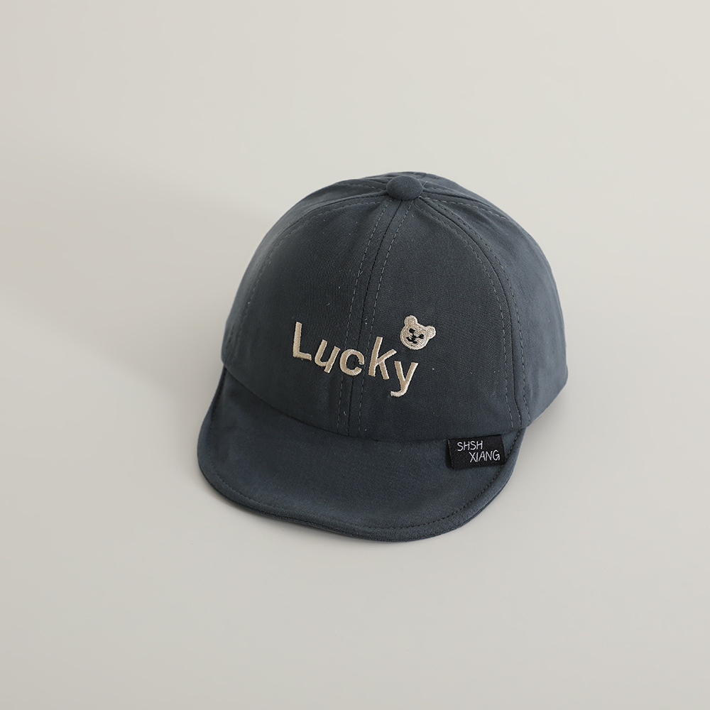 Sombreros para bebés japoneses primavera y otoño gorras de lengua de pato bebés de moda gorras de béisbol de ala corta gorras para niños y niñas sombreros de protección solar