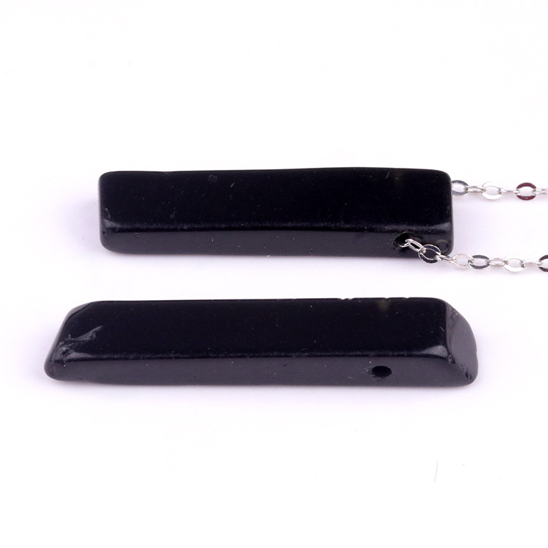 1213-natural cristal ágata irregular collar largo plano con forma colgante largo Amazon Live supply