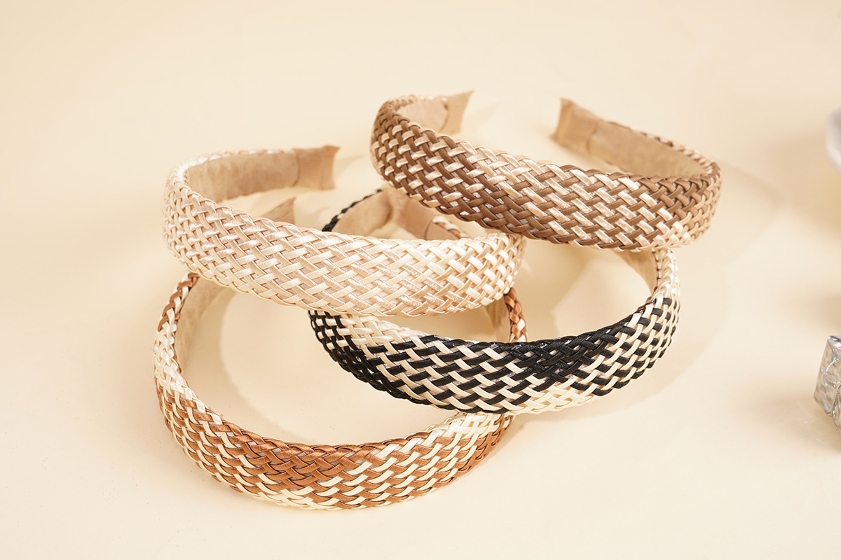 120g Weight Hair Band Hair Accessories Type 1 Piece Quantity Casual, Daily Occasion Plastic, raffia Material Color Block Pattern All Seasons Season Women's Gender Sweet, Pastoral Style Sweet Pastoral Women's Color Block Plastic Raffia Hair Band 无