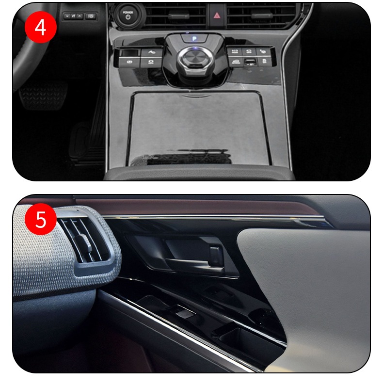 Suitable for 22-25 Toyota Bz4X Special Center Console Interior Car Stickers Car Modification Transparent Tpu Protective Film