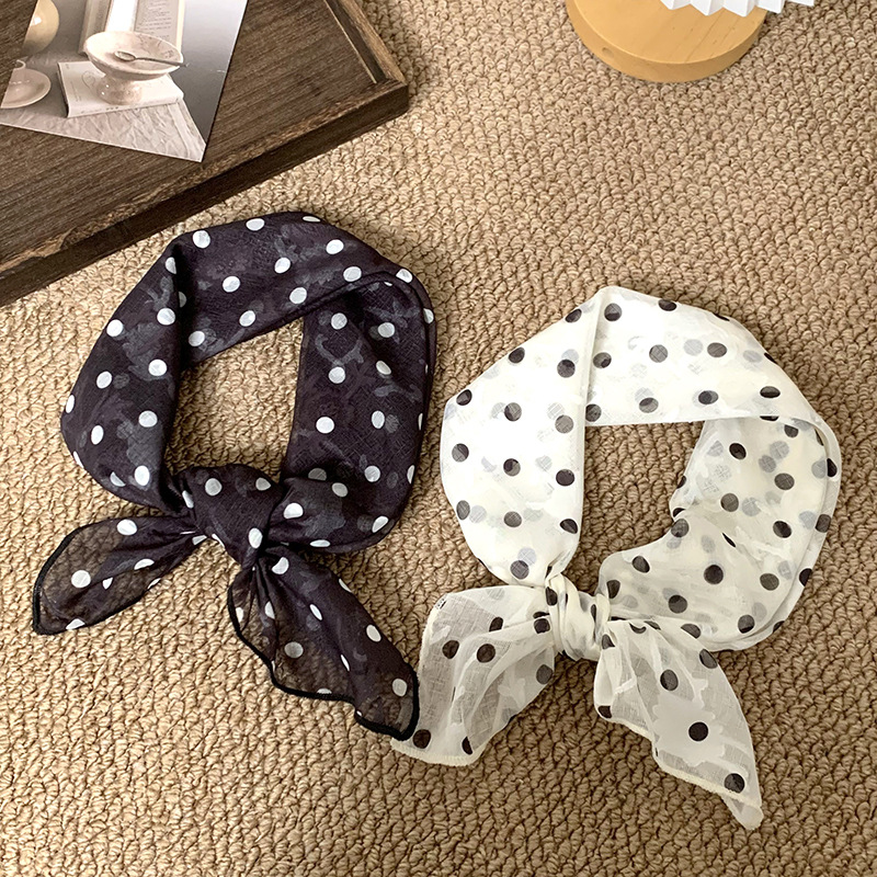 Arte y literatura rayas linas bufandas de seda femeninas coreanas de estilo universal nicho bufandas de cuello de cinta delgada bufandas de cuello protector solar