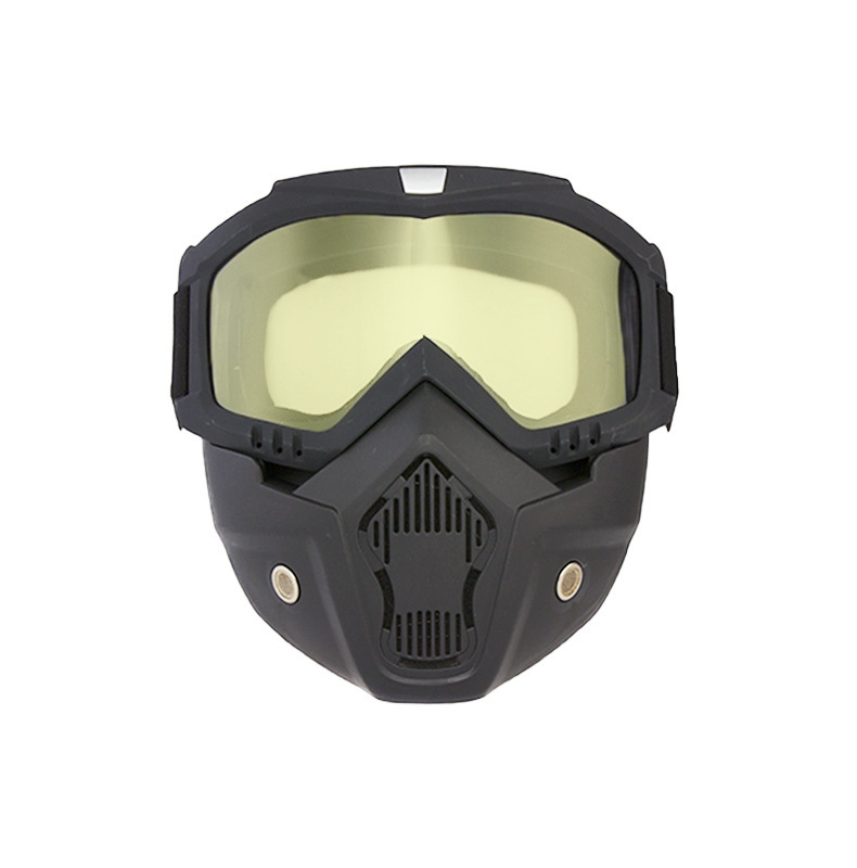 Máscara de Gafas Tácticas Integradas de TPU, Anti-viento y Antipolvo para Motociclismo