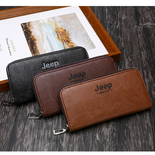 Men's Long Wallet 2024 New Model Clutch Bag Large Capacity Multi-Card Slots Clutch Wallet Zipper Handbag Lightweight