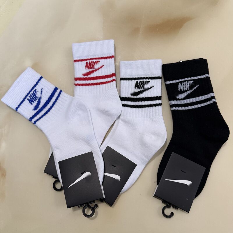 Children's Mid-High Socks for Boys and Girls, Nike Swoosh, Adidas, Versatile Black, White, Gray Sneakers, Casual Sports Socks Children's Mid-High Socks for Boys and Girls, Nike Swoosh, Adidas, Versatile Black, White, Gray Sneakers, Casual Sports Socks