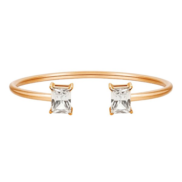 Fashionable square bracelet with zircon stainless steel