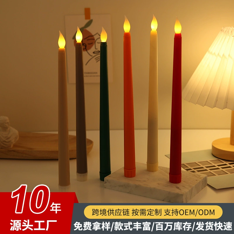 Электронные свечи с длительным горением и дистанционным управлением, разноцветные свечи для Дня святого Валентина, вечеринок и дней рождения.