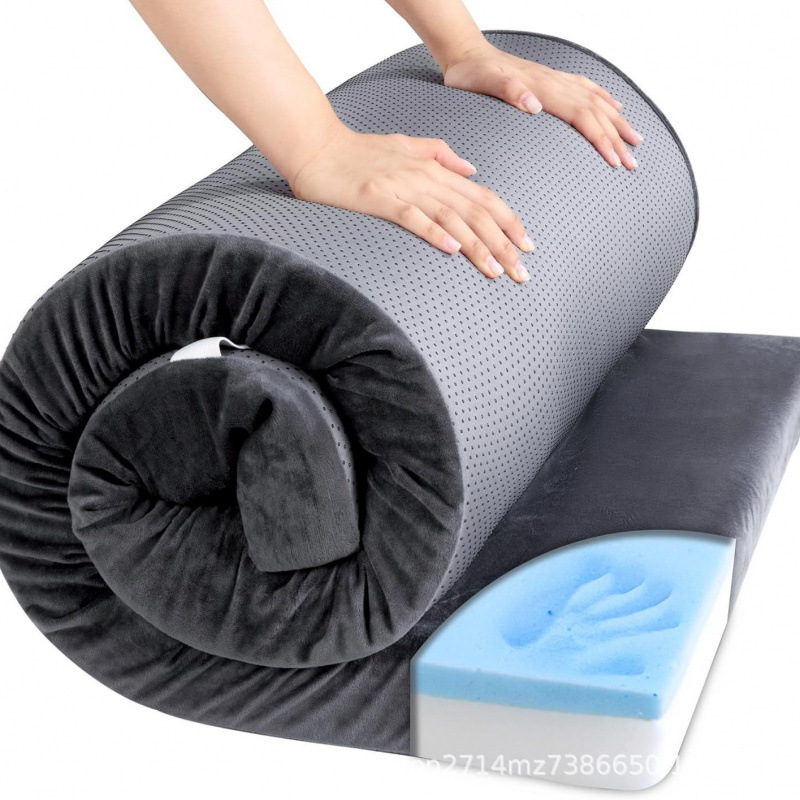 Waterproof Memory Foam Camping Mattress Portable Rolling Mattress for Travel Truck Bed Tent