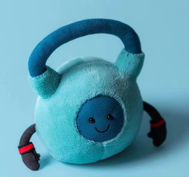 新しい楽しいケトルベルフィットネスぬいぐるみ、なだめる人形、友人へのギフト、卸売クロスボーダー|undefined