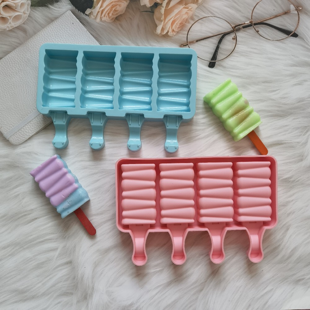 4 bloques de construcción 495 helado molde de silicona helado molde de helado helado molde de hielo para hacer suministros de fiesta de verano
